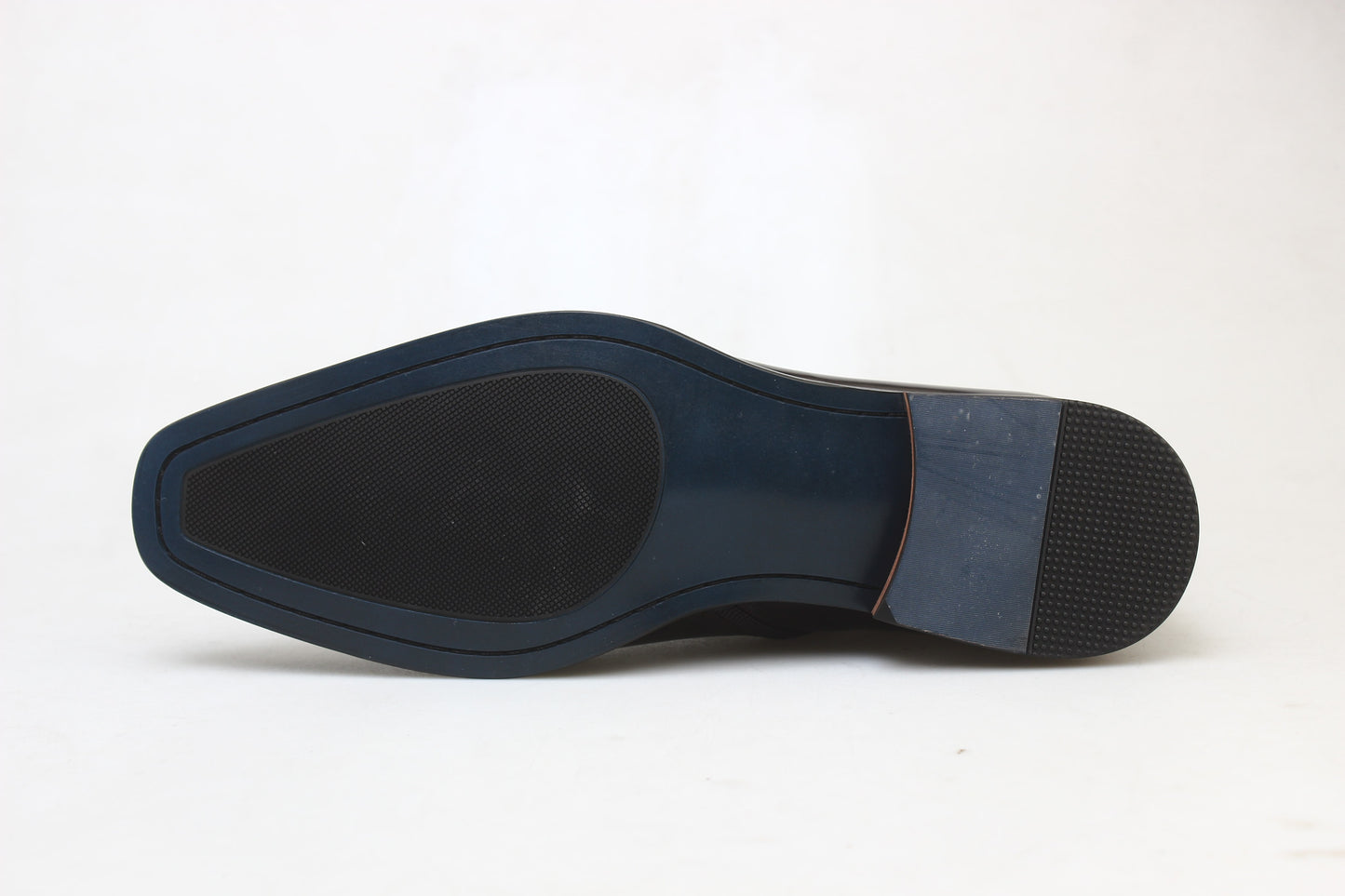 A pair of Black Suede and Leather Buckle Boots, featuring a polished finish and buckle strap, perfect for formal occasions and business attire.