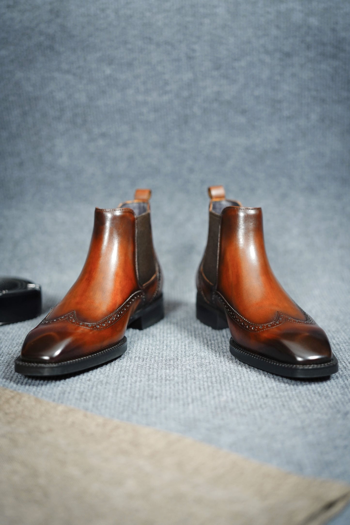 Chestnut Prestige Brogue Chelsea Boot