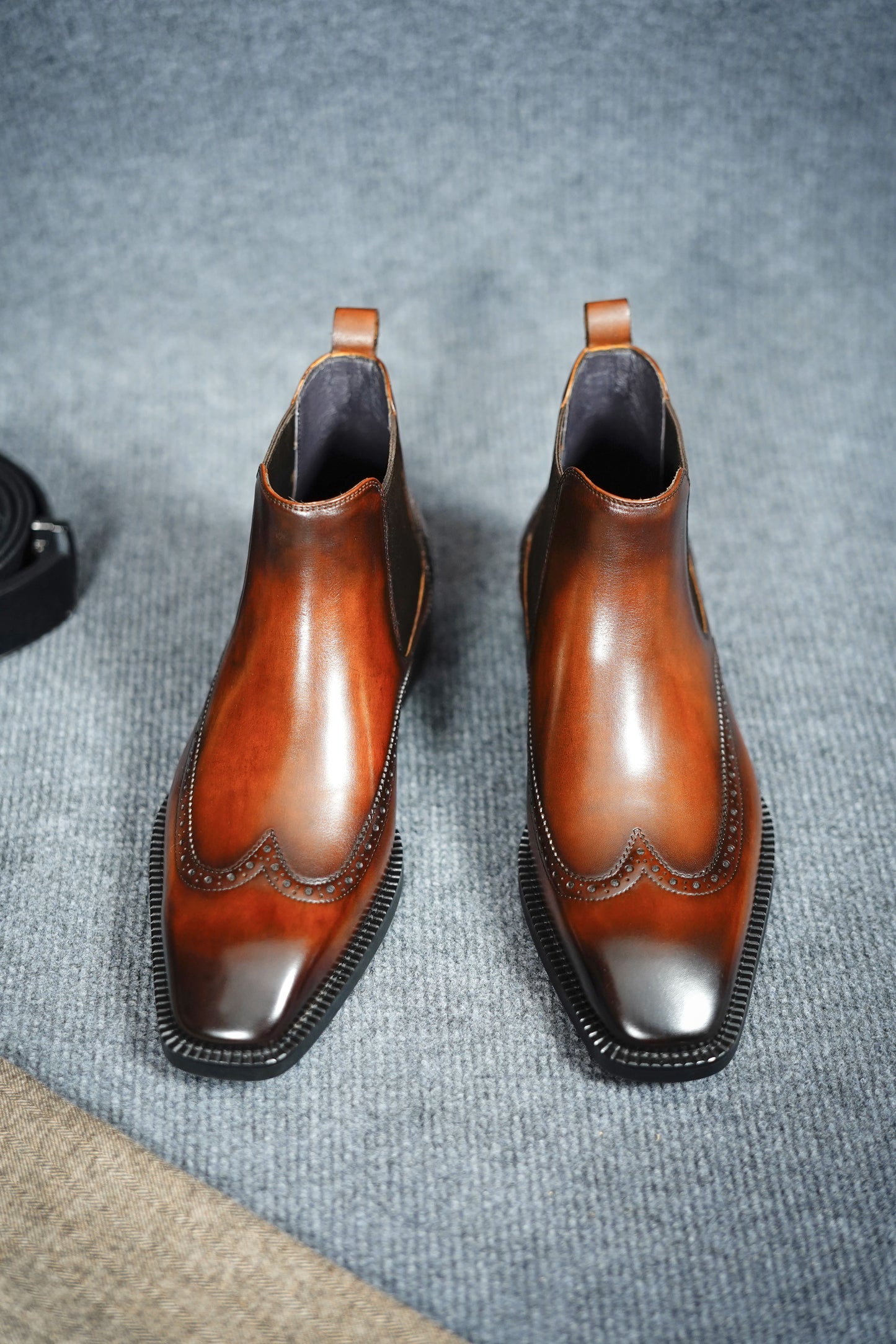 Chestnut Prestige Brogue Chelsea Boot