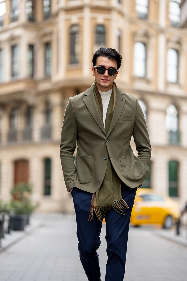 Men’s Olive Green Two-Piece Suit