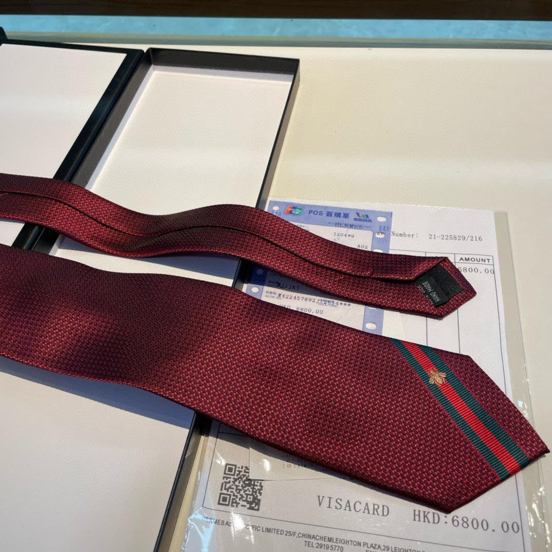 Men’s Burgundy Silk Tie