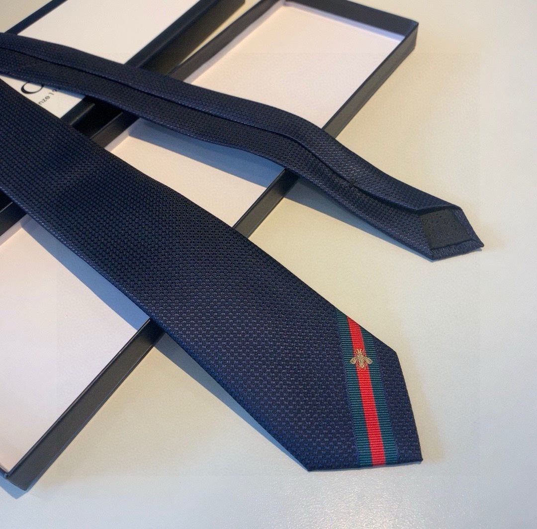 Navy Blue Silk Tie