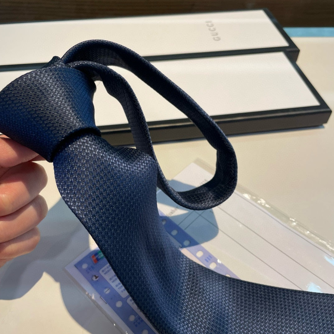 Navy Blue Silk Tie