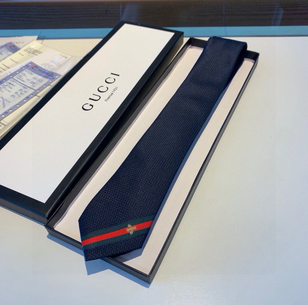 Navy Blue Silk Tie