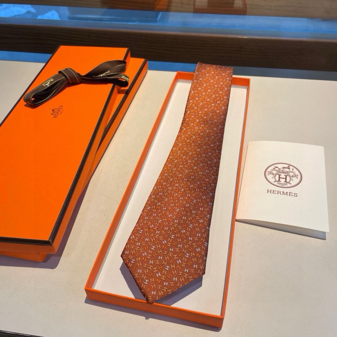 Men’s Orange Silk Tie