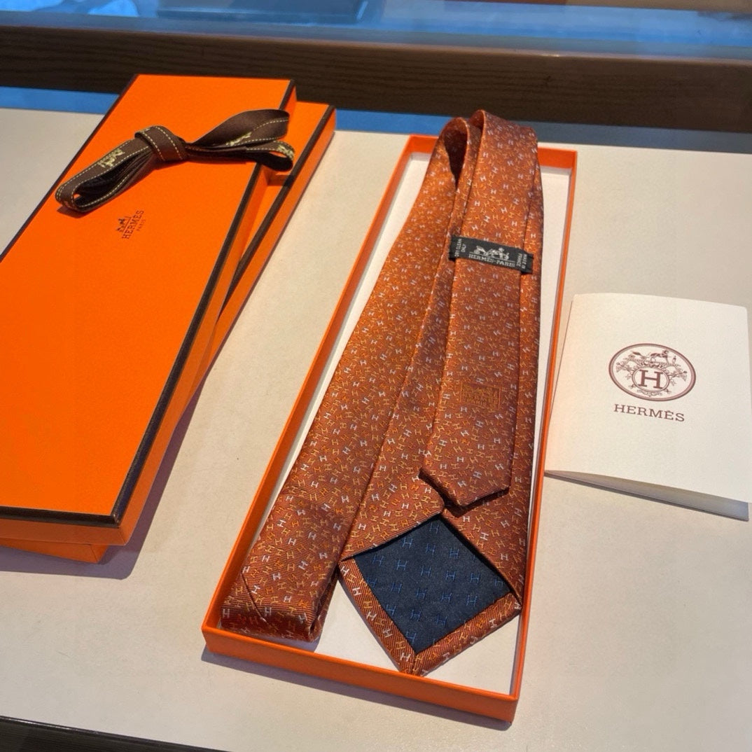 Men’s Orange Silk Tie