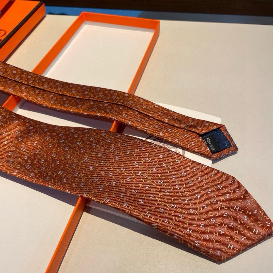 Men’s Orange Silk Tie