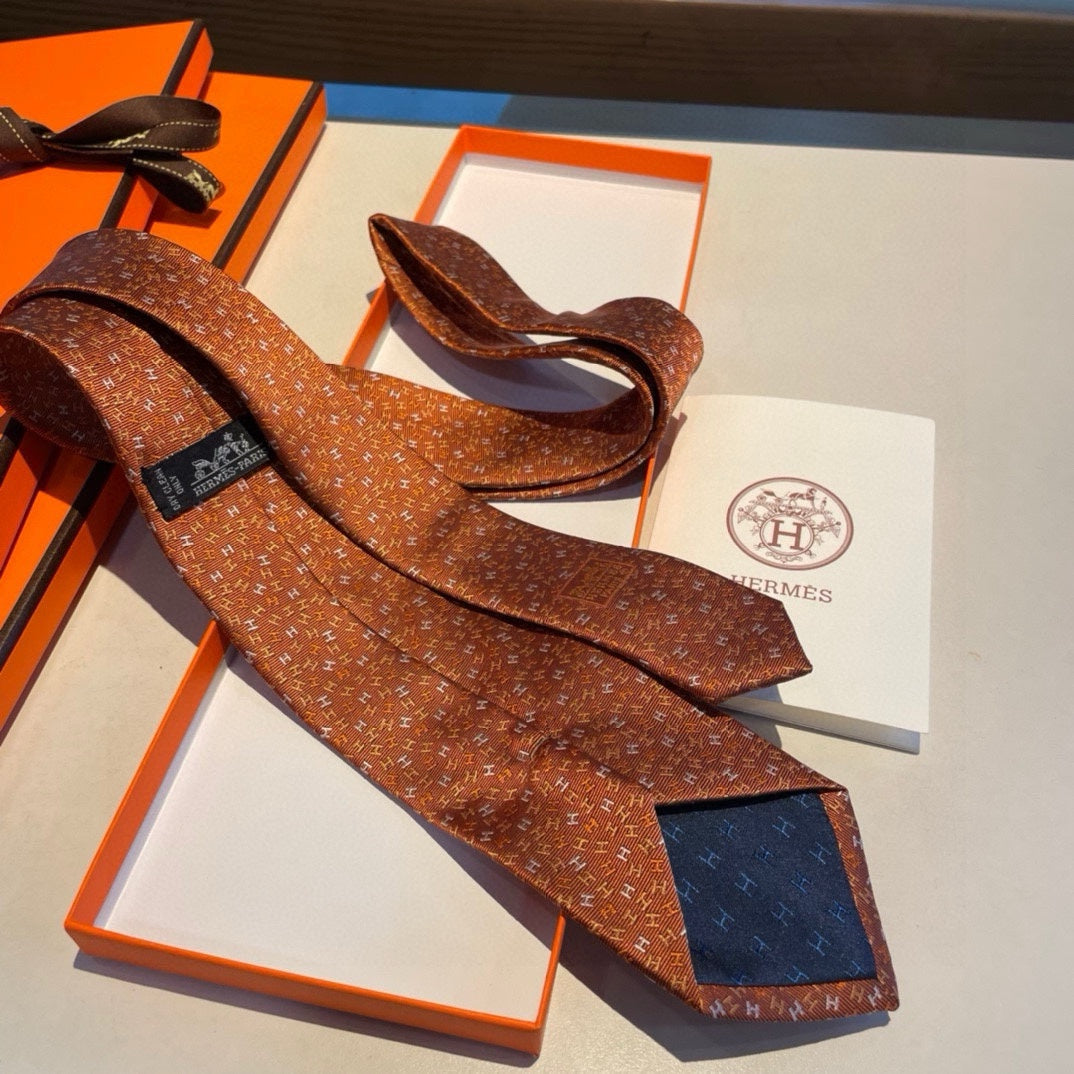 Men’s Orange Silk Tie