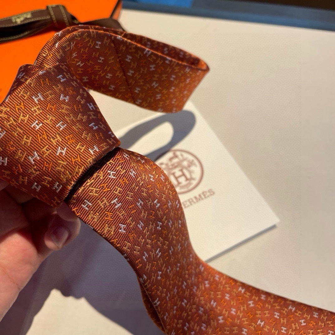 Men’s Orange Silk Tie