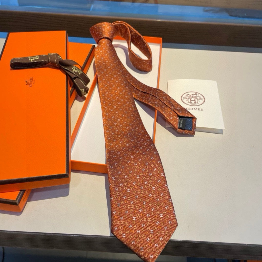 Men’s Orange Silk Tie