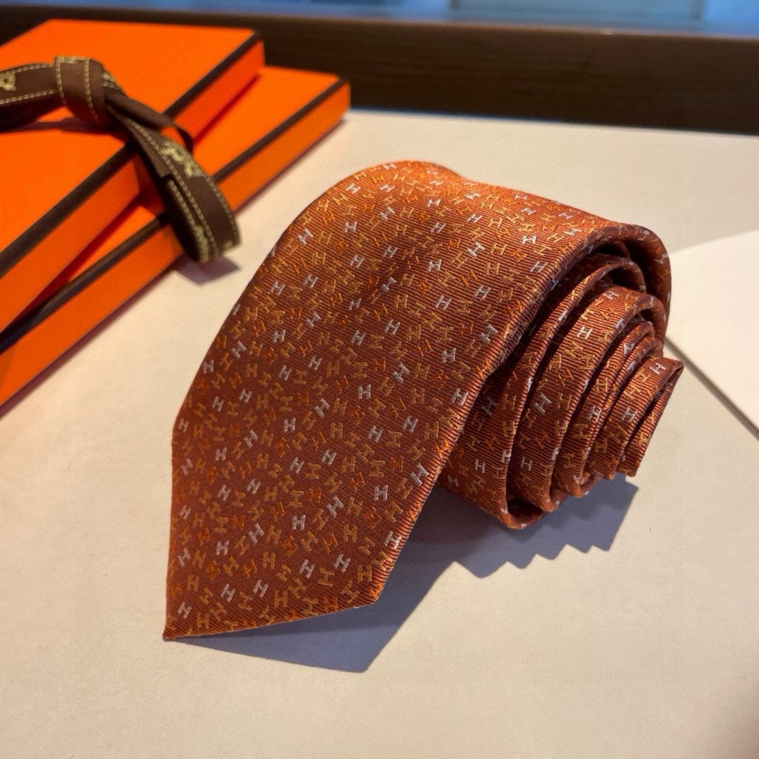 Men’s Orange Silk Tie