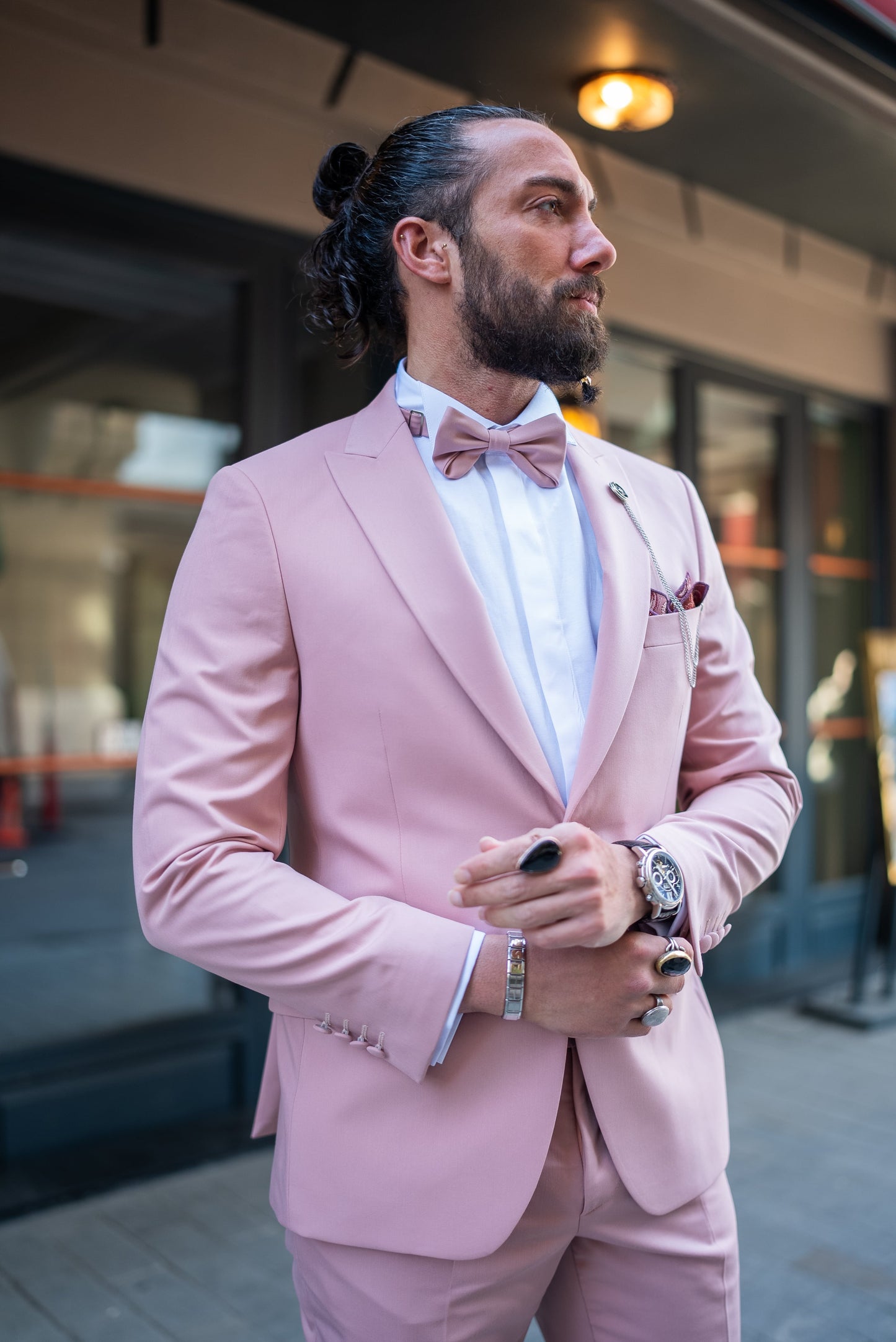 Suitharbor 2-Piece Pink Tuxedo