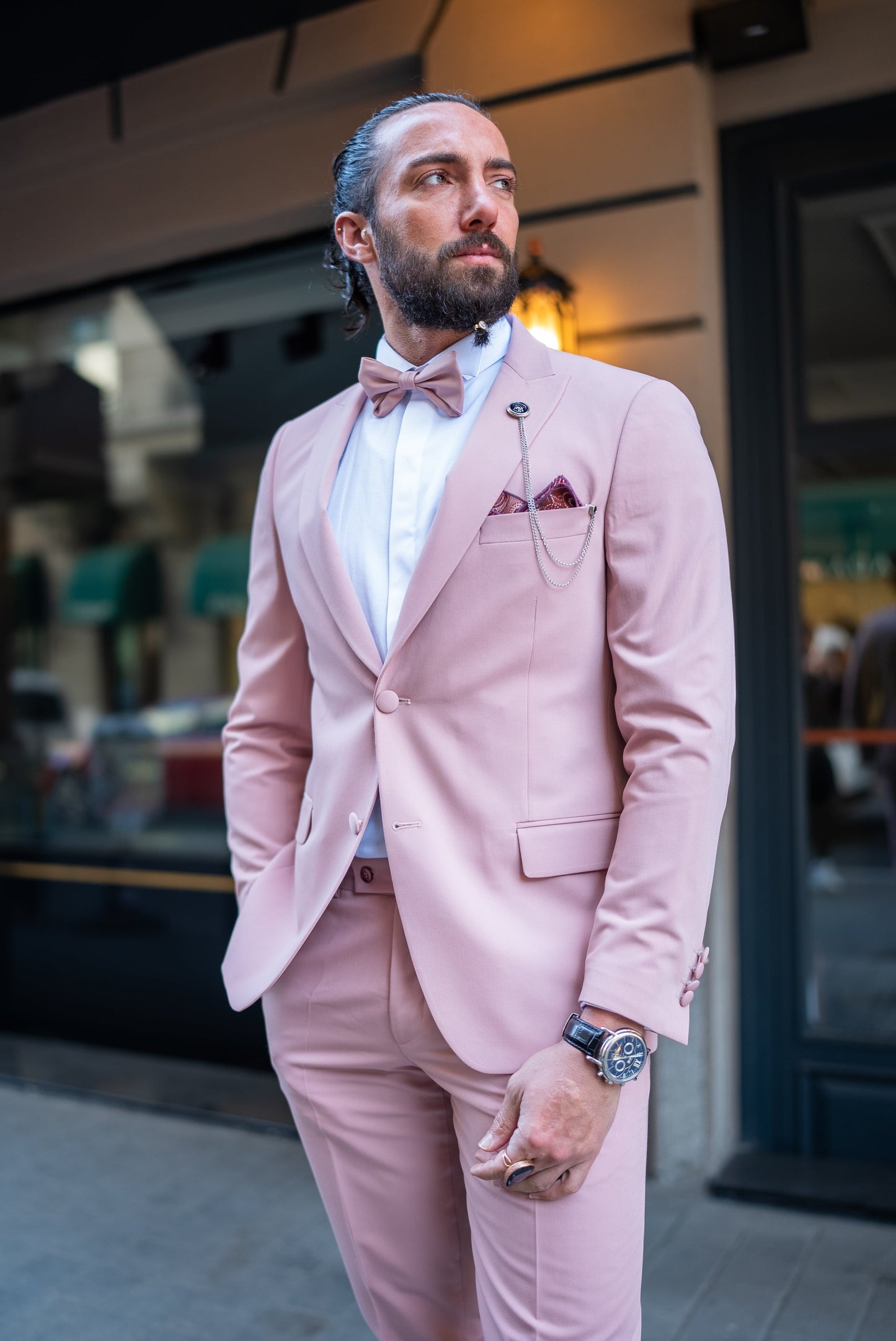 Suitharbor 2-Piece Pink Tuxedo