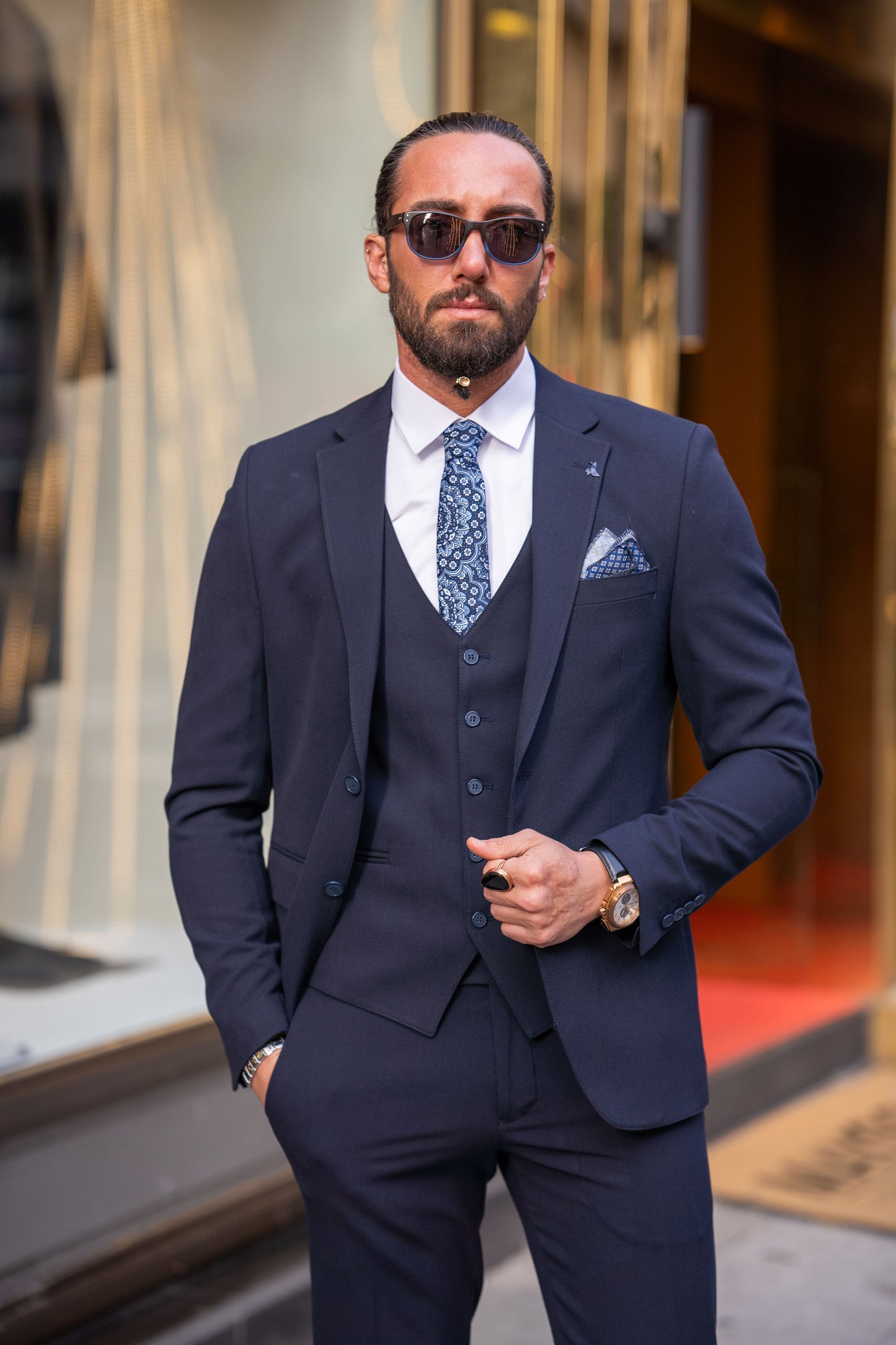 Oceanic Opulence Slim Fit 3-Piece Suit