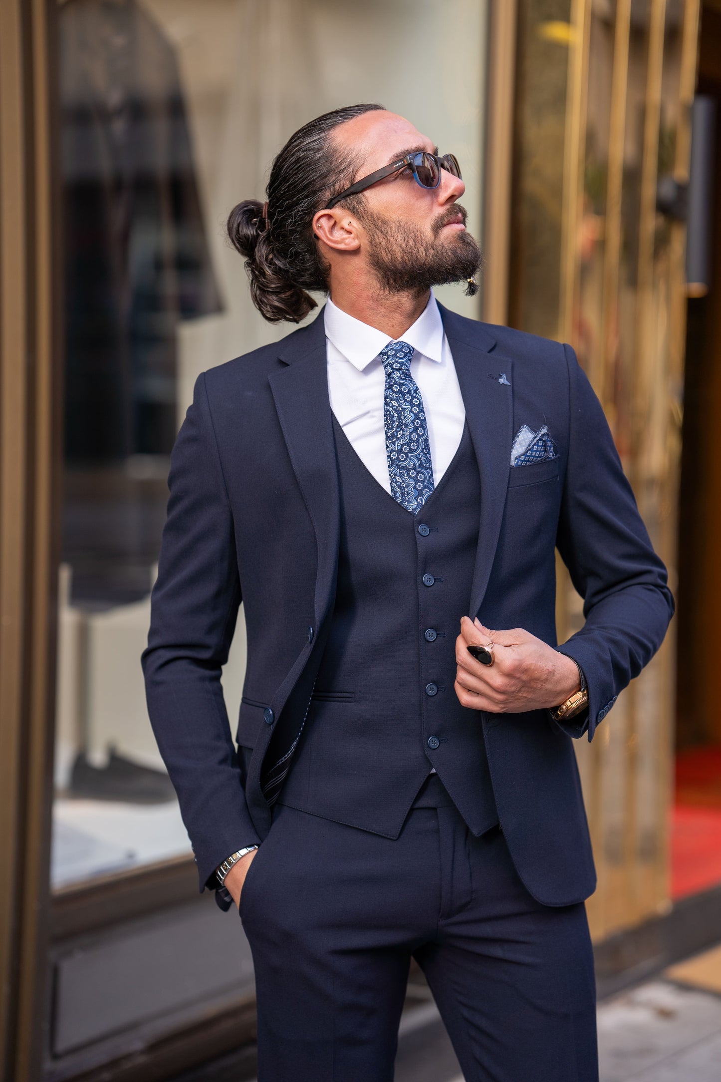 Oceanic Opulence Slim Fit 3-Piece Suit