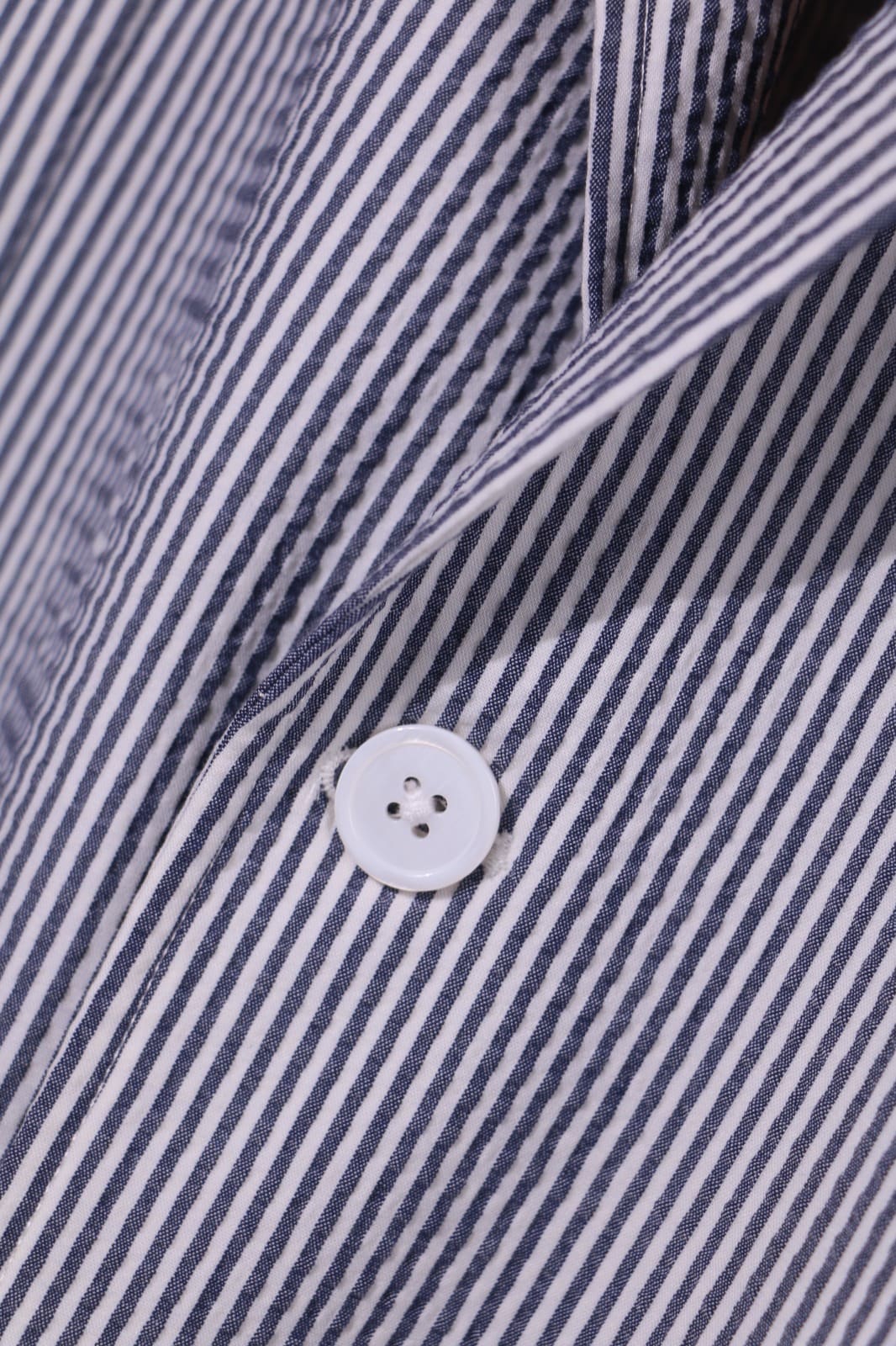 Men’s Navy & White Striped Seersucker Blazer