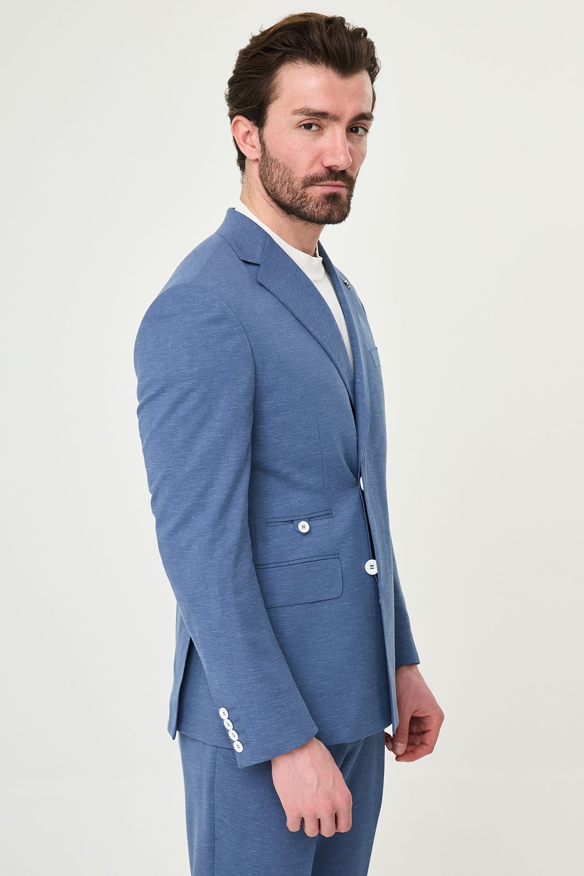 Men’s Sky Blue Slim Fit Suit