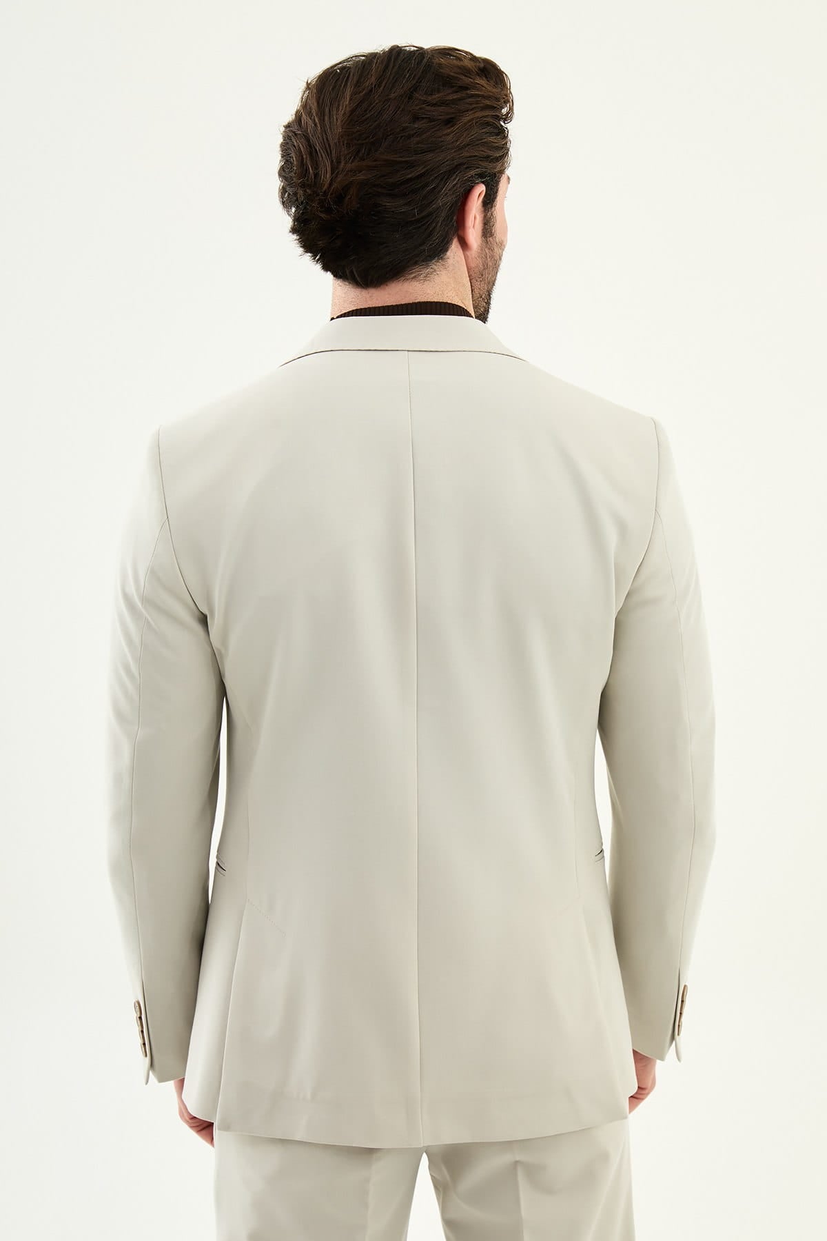Men’s Stone Beige Slim-Fit Suit