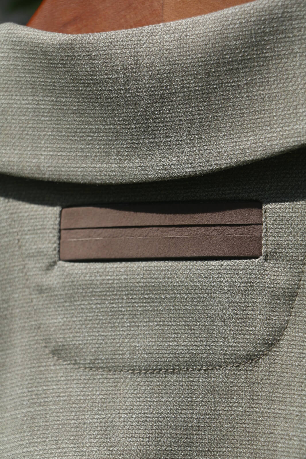 Minimalist Overshirt Jacket in Sage Green Wool Blend