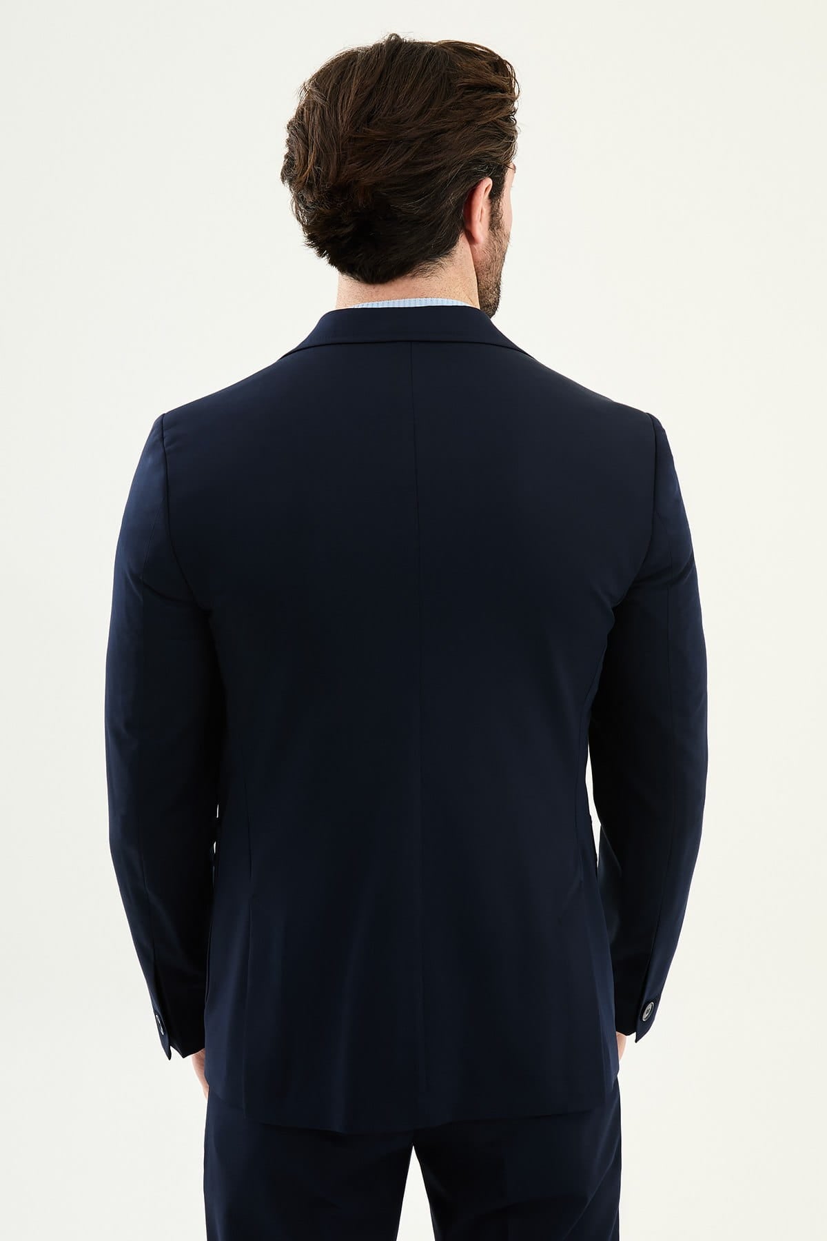 Navy Blue Slim Fit Stretch Sport Jacket Blazer