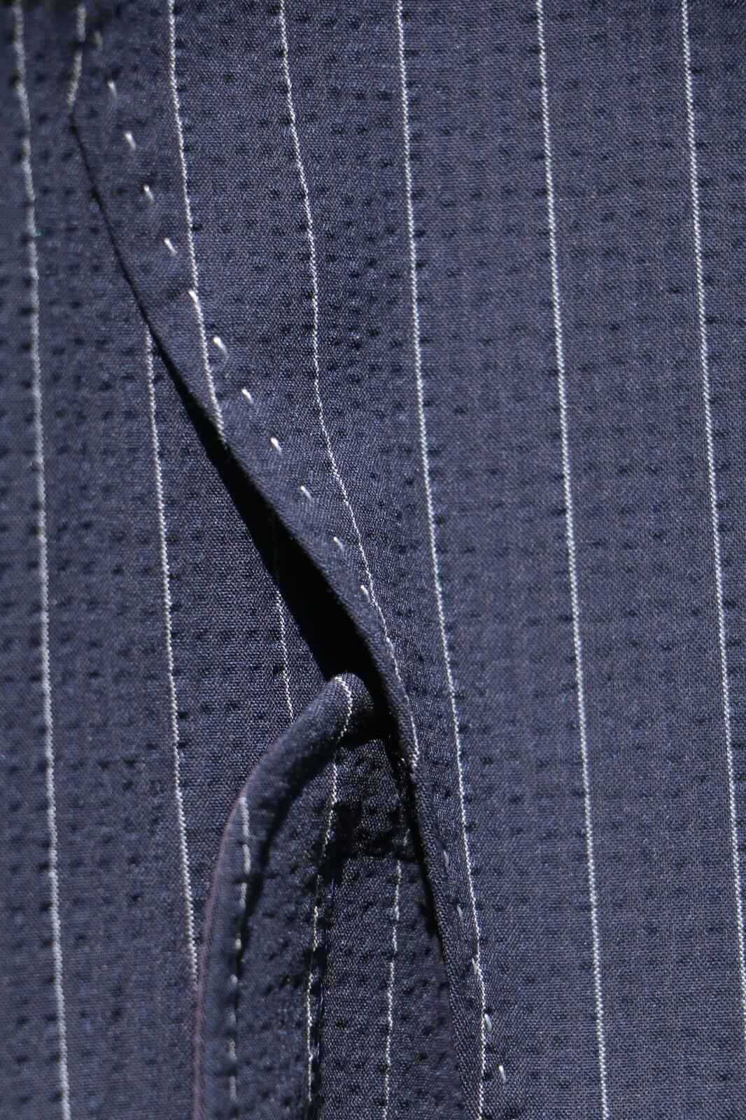 Navy Pinstripe Technical Jacket – Zegna Fabric Edition
