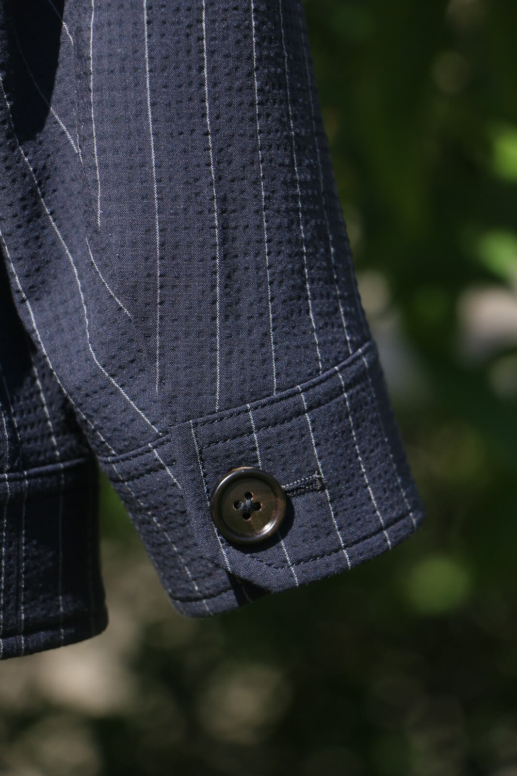 Navy Pinstripe Technical Jacket – Zegna Fabric Edition