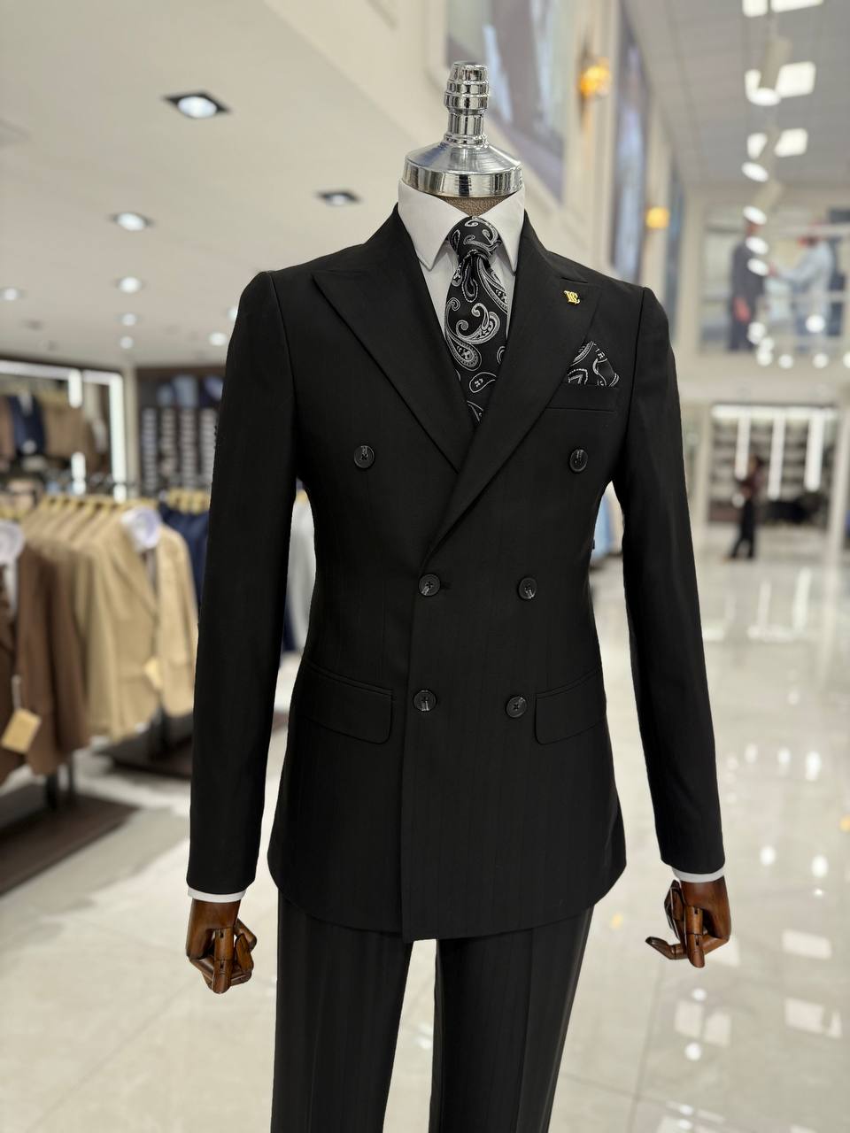 Suitharbor Double-Breasted Slim Fit Prom Suit – Multiple Colors