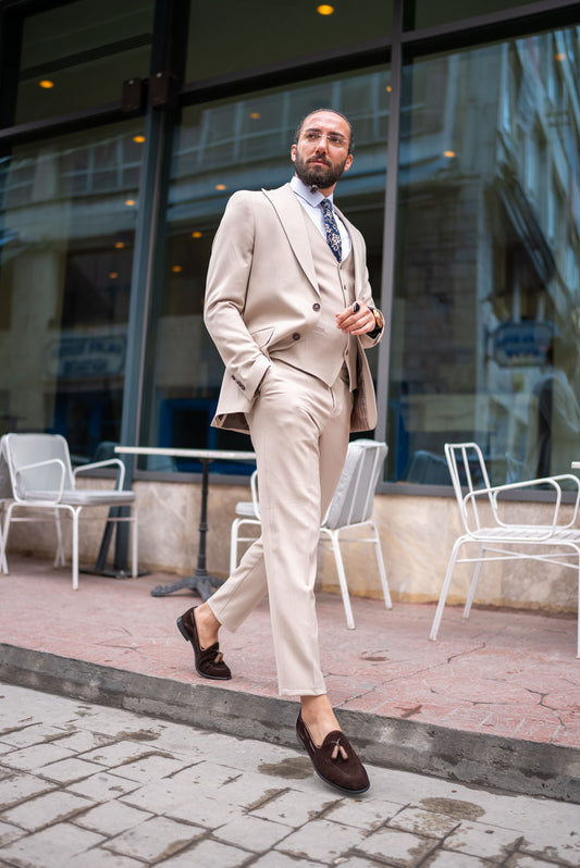 Silk Beige Suit