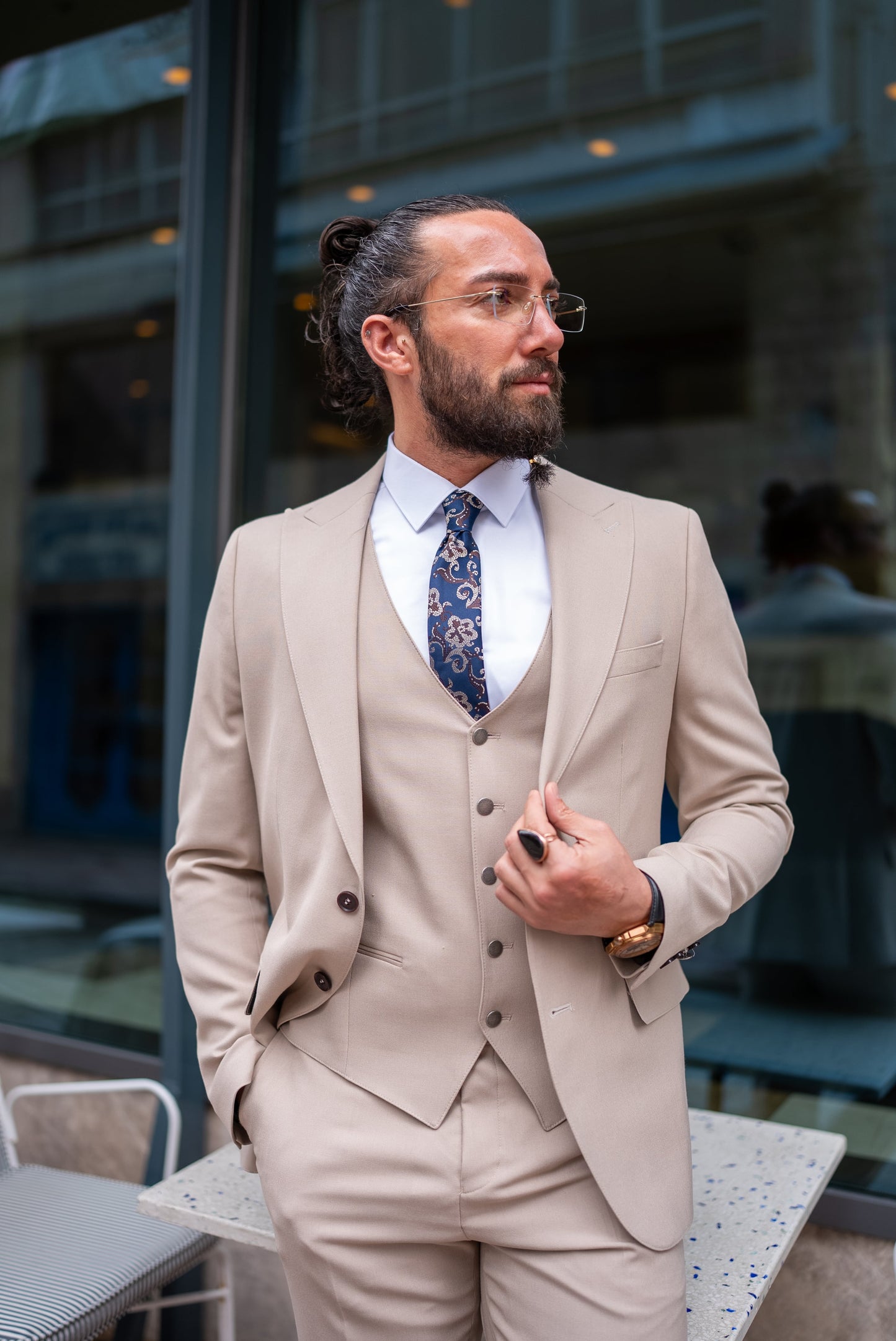Silk Beige Suit
