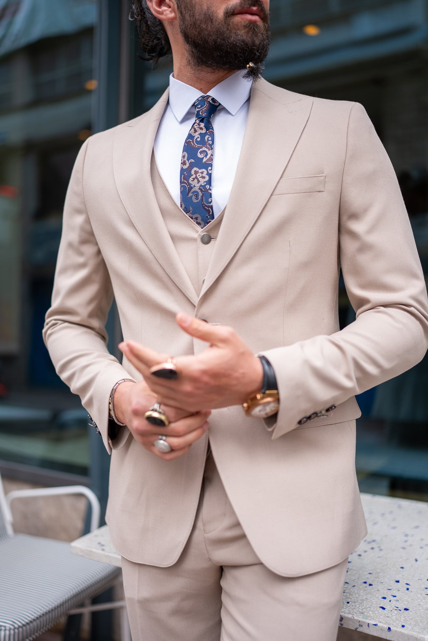 Silk Beige Suit