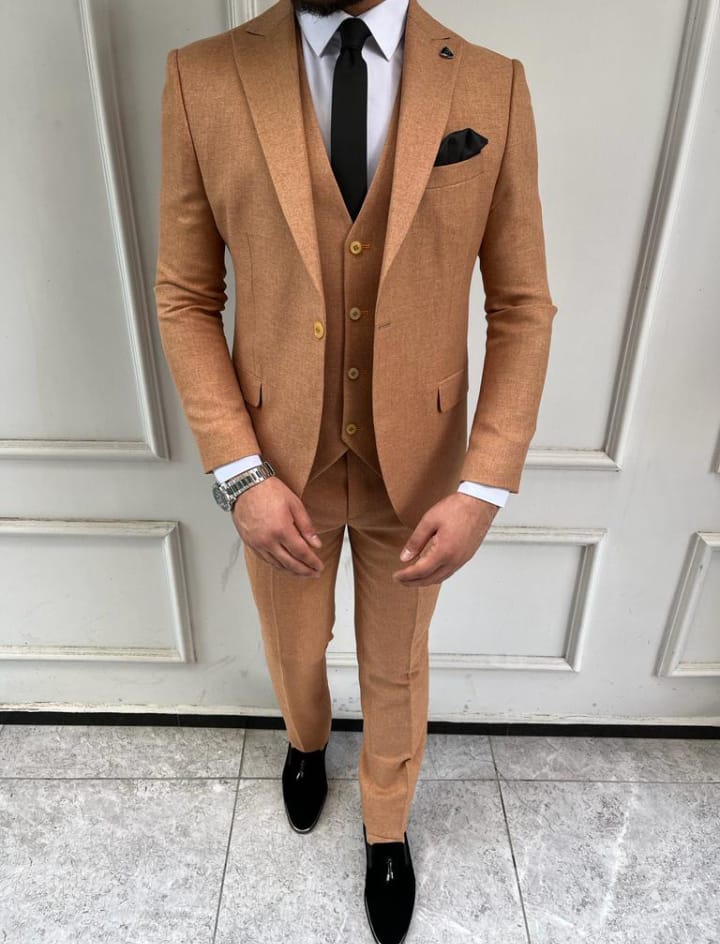 Safari Elegance Camel Suit