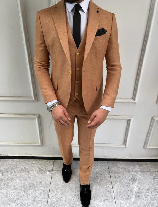 Safari Elegance Camel Suit