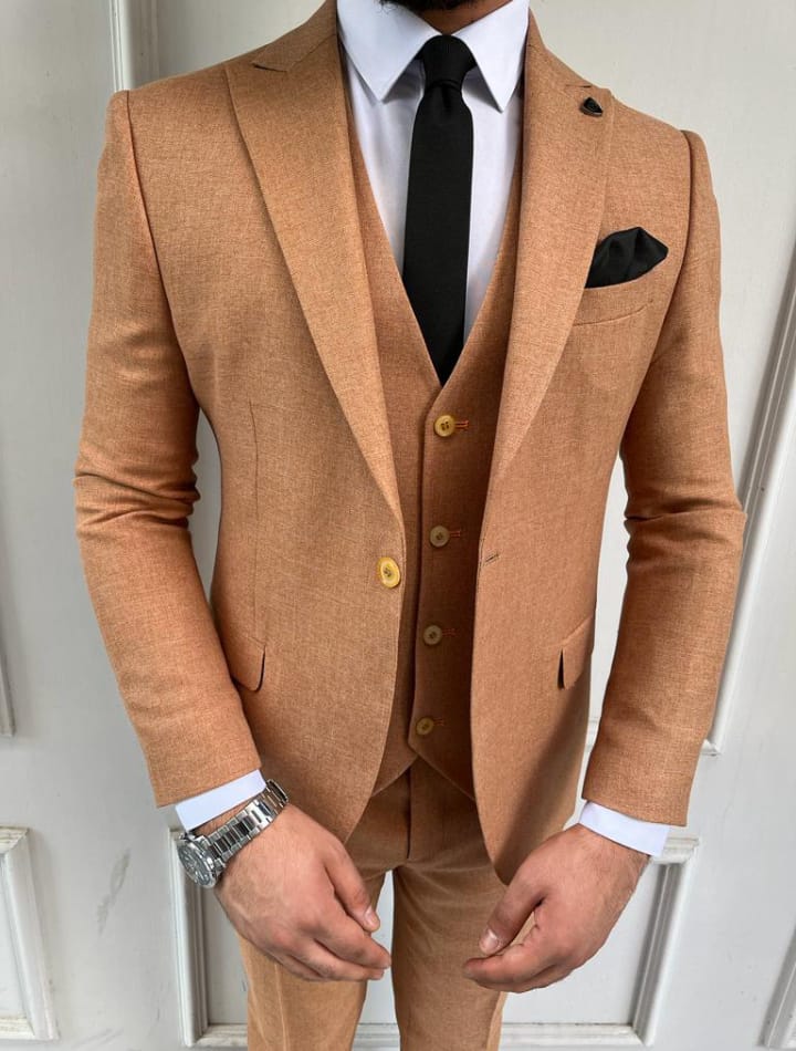 Safari Elegance Camel Suit