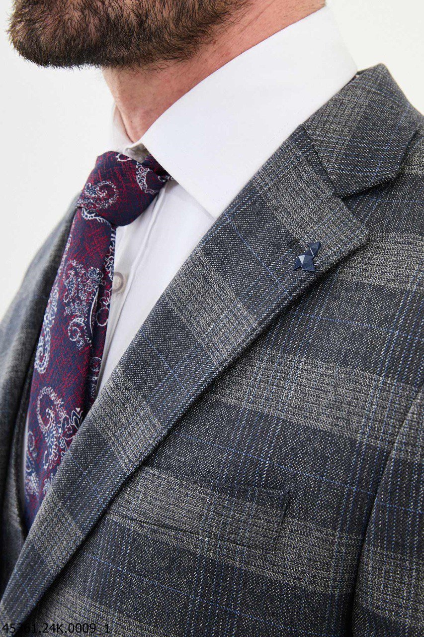 Classic Grey Three - Piece Suit - SUITHARBOR