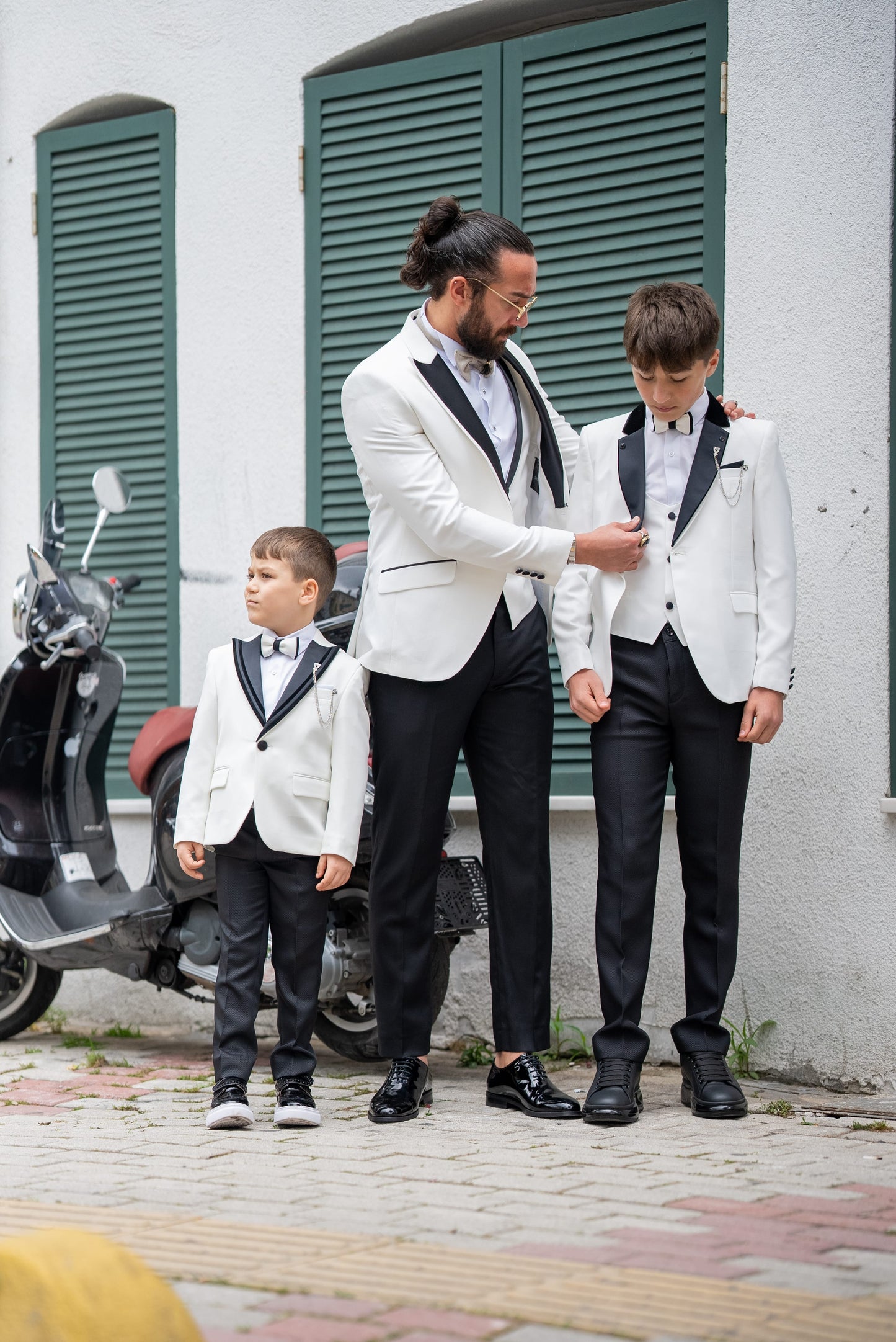 Snowy Elegance Boys Tuxedo Suit