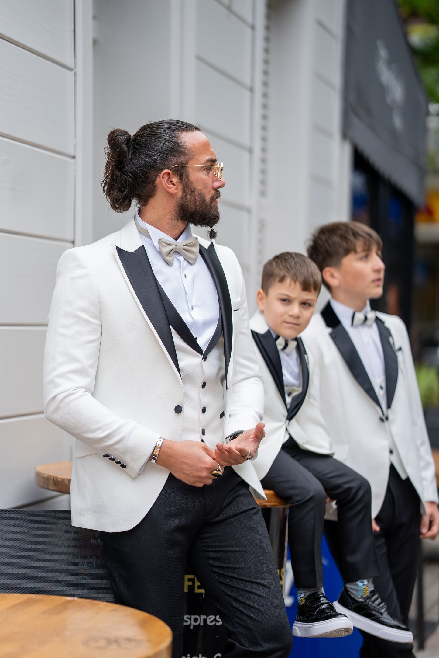 Snowy Elegance Boys Tuxedo Suit