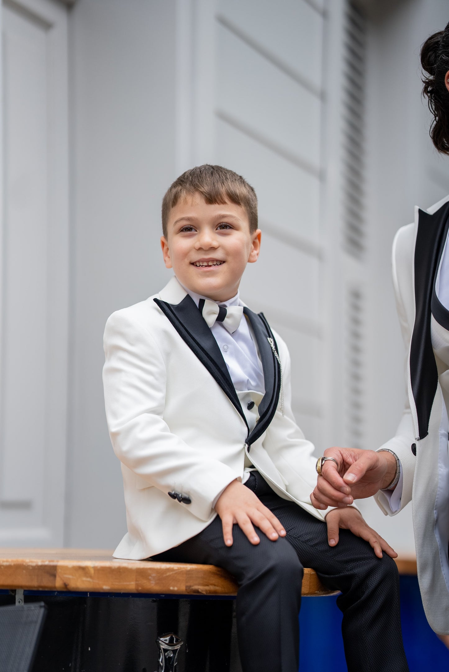 Snowy Elegance Boys Tuxedo Suit