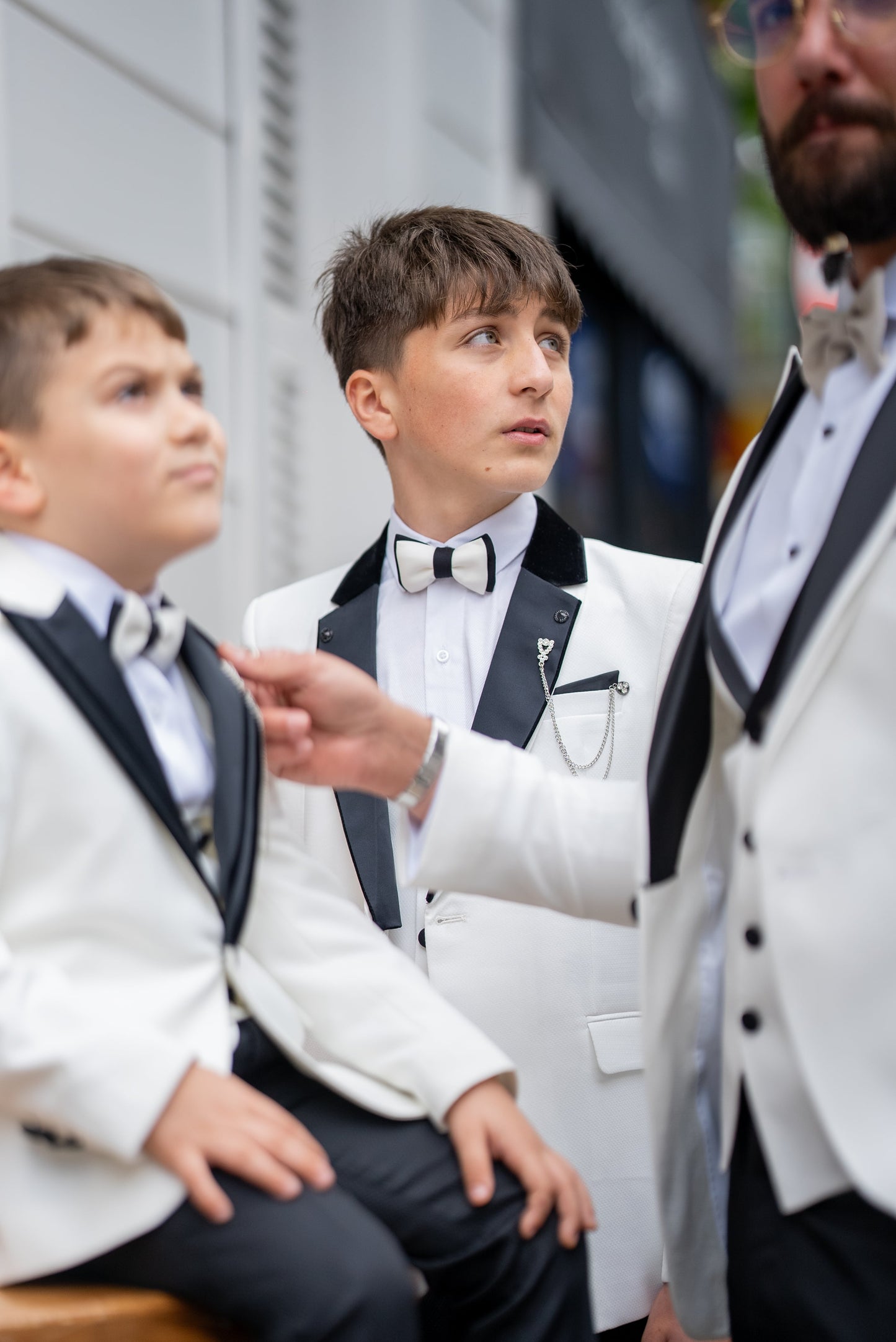Snowy Elegance Boys Tuxedo Suit