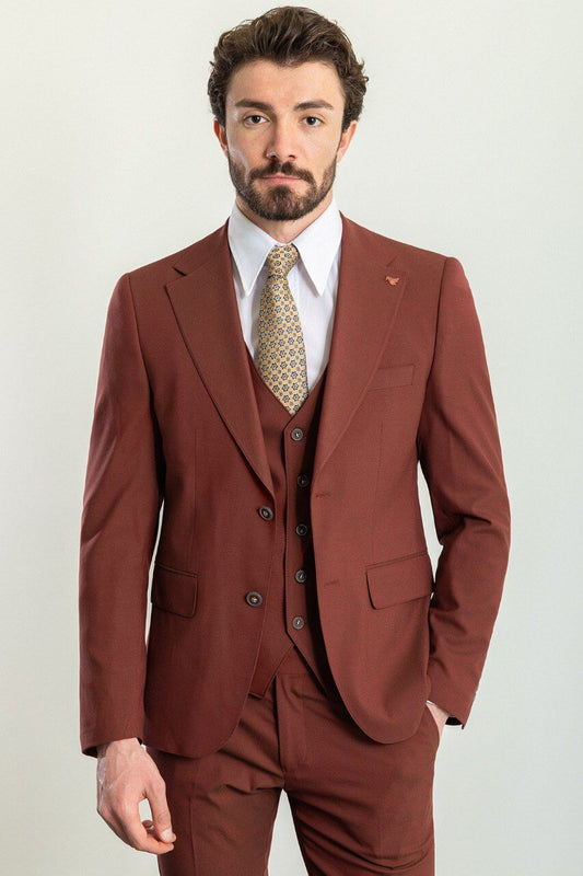 Filbert Brown 3-Piece Suit