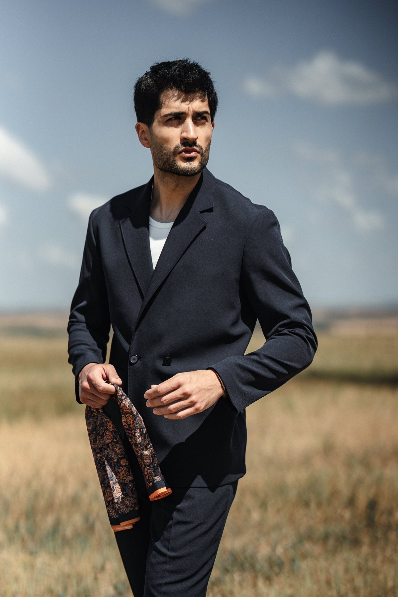 Men’s Navy Blue Slim Fit Suit - SUITHARBOR