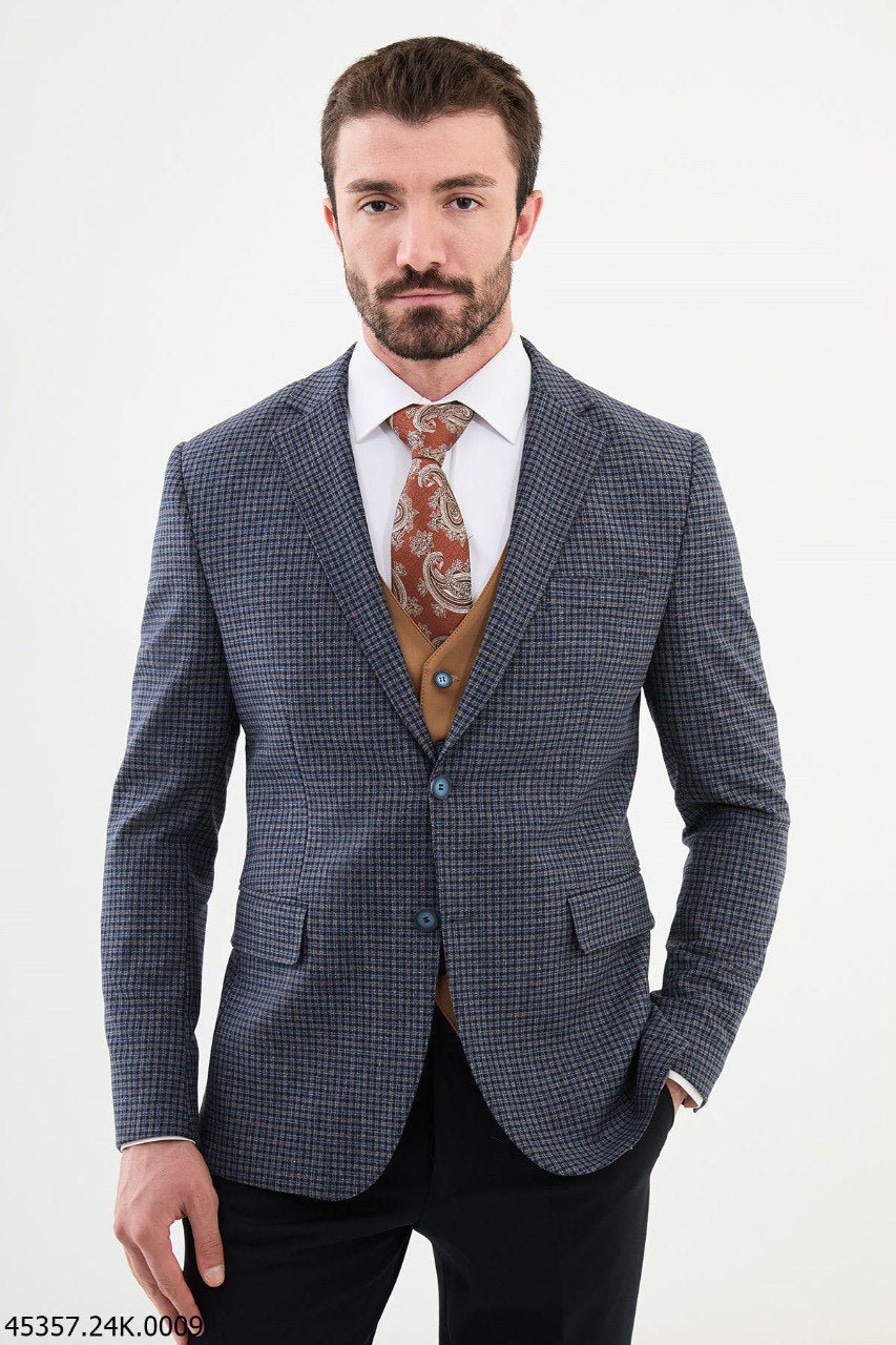 Navy Blue Two - Button Suit - SUITHARBOR