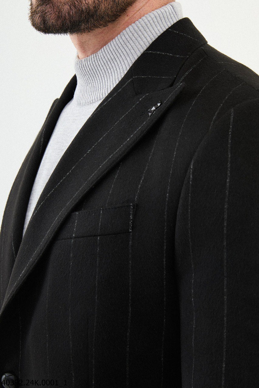 Midnight Ascend Pinstripe Blazer