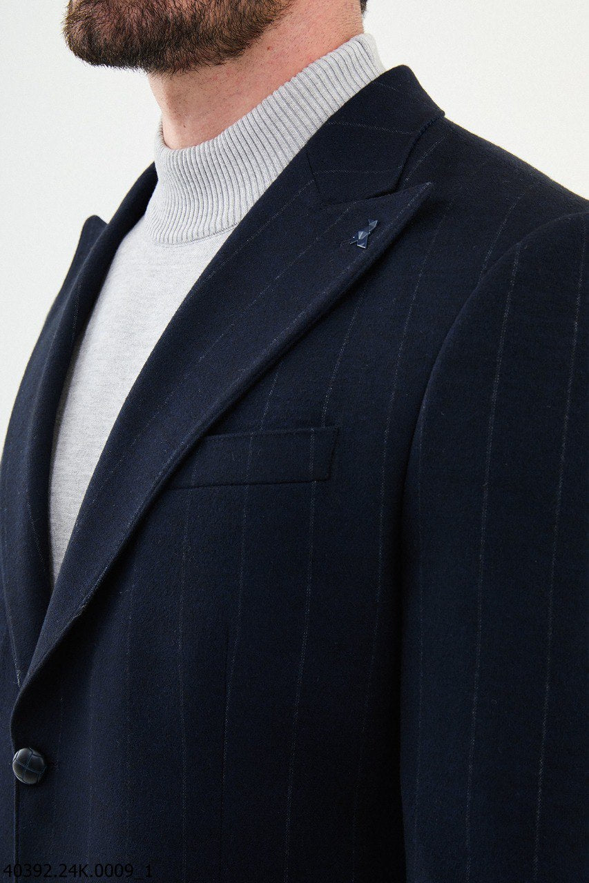 Starlit Navy Pinstripe Luxe Blazer
