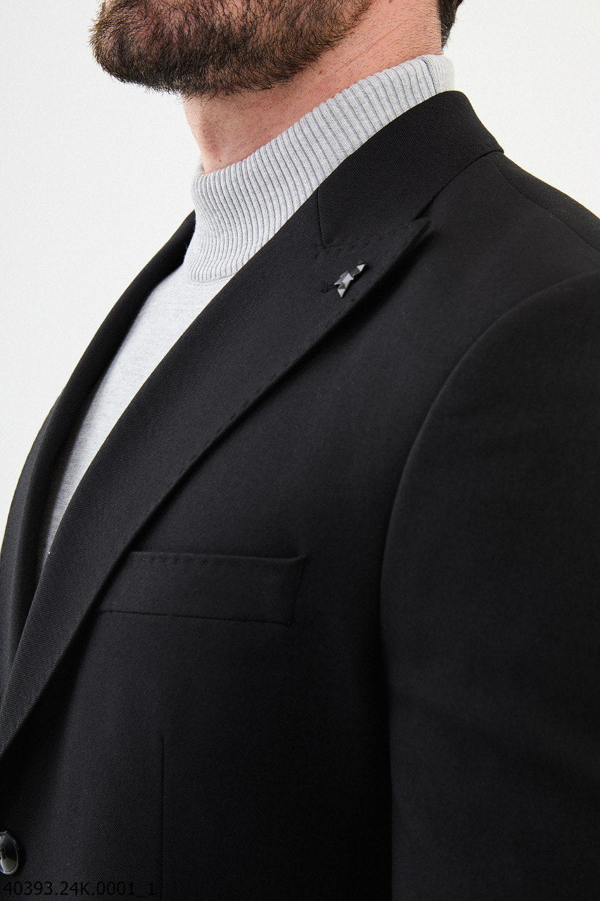 Men’s Classic Black Slim Fit Blazer
