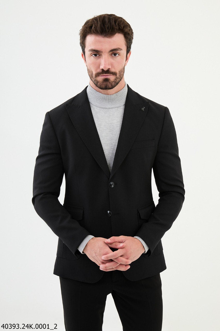 Men’s Classic Black Slim Fit Blazer