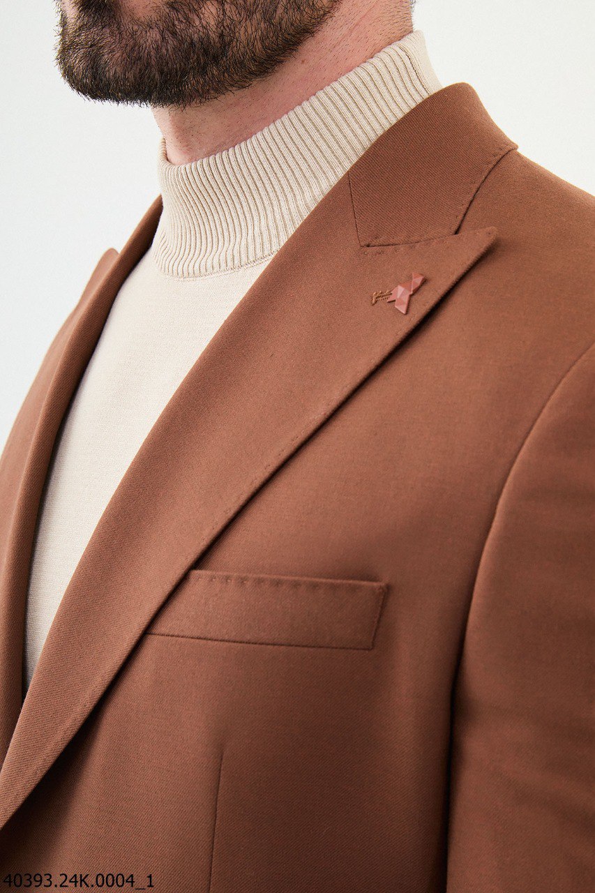 Men’s Chestnut Brown Slim Fit Blazer