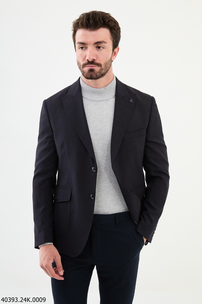 Men’s Dark Navy Slim Fit Blazer