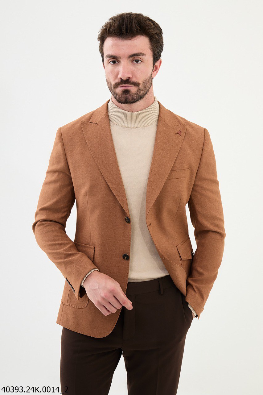 Men’s Cinnamon Brown Modern Fit Blazer