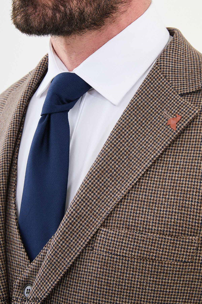 Heritage Brown Plaid Three-Piece Suit