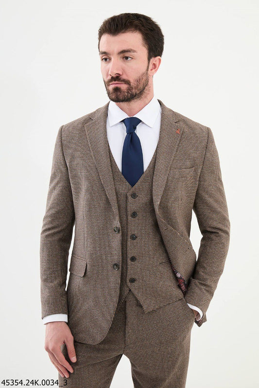 Vintage Brown Three-Piece Suit